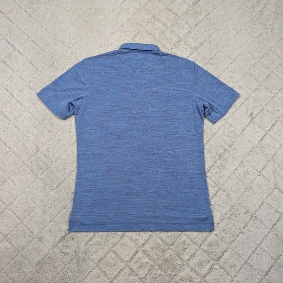 Johnnie-O Shirt Men's M Blue Liberty Multi Hale Polo Polyester Golf Casual - Picture 7 of 7